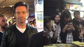 休傑克曼現身饒河夜市吃臭豆腐／休傑克曼臉書