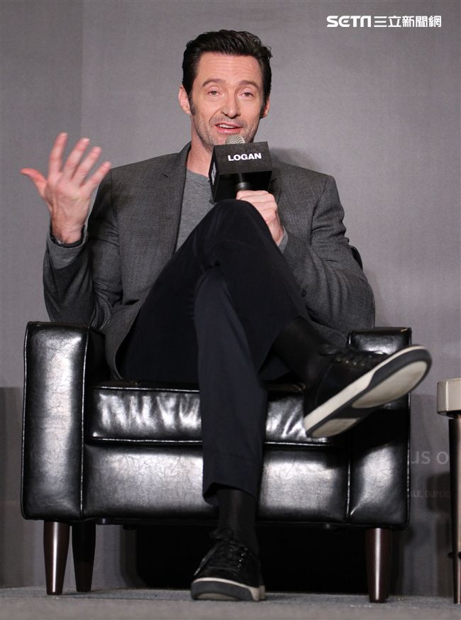 「金鋼狼」休傑曼克、X教授派屈克史都華，訪台記者會。（記者邱榮吉/攝影）