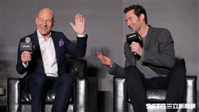 「金鋼狼」休傑曼克、X教授派屈克史都華，訪台記者會。（記者邱榮吉/攝影）