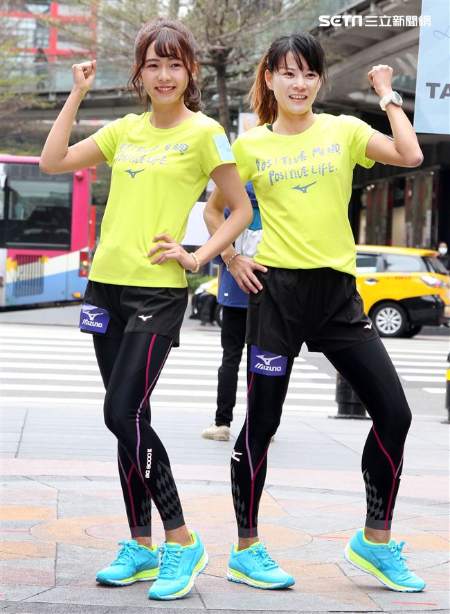 全台最具影響力的全女性賽事 Mizuno Lady s Running 五年有成，國民校花簡廷芮、上班族最強跑者陳瑋琳，首度暢談自身美「好」運動經驗。（記者邱榮吉/攝影）