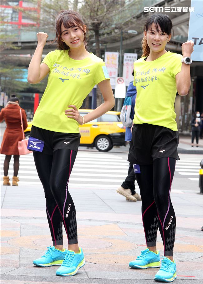 全台最具影響力的全女性賽事 Mizuno Lady s Running 五年有成，國民校花簡廷芮、上班族最強跑者陳瑋琳，首度暢談自身美「好」運動經驗。（記者邱榮吉/攝影）