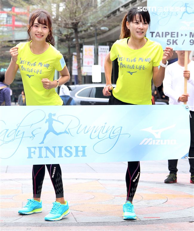 全台最具影響力的全女性賽事 Mizuno Lady s Running 五年有成，國民校花簡廷芮、上班族最強跑者陳瑋琳，首度暢談自身美「好」運動經驗。（記者邱榮吉/攝影）