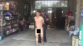 泰國男子全裸性侵母牛 圖翻攝自每日郵報 http://www.dailymail.co.uk/news/article-4278598/Smiling-man-couldn-t-help-having-sex-COW.html
