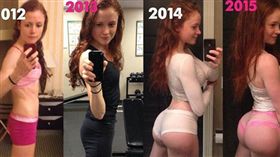 Abby Pollock,臀部,鍛鍊,深蹲,健身房,密桃臀,厭食症,紙片人／IG