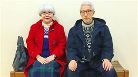 銀髮,六旬,老夫妻,情侶裝,搭配,恩愛,交流,時尚,場合,心思,感情　圖／bonpon511 Instagramhttps://goo.gl/16WhNQ