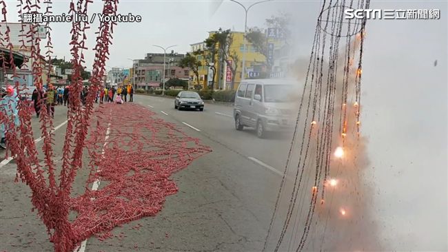 紅毯配五層樓高炮串　恭迎媽祖婆回鑾