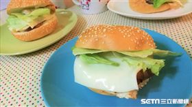 早餐、飲食、漢堡、起司（圖／記者楊晴雯攝）