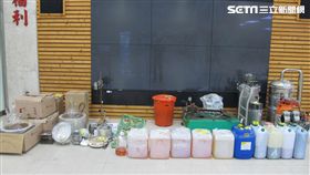 吳男向新竹尖石鄉的原住民承租工寮，設立製毒工廠遭警方查獲，並搜出安非他命半成品50公斤（翻攝畫面）
