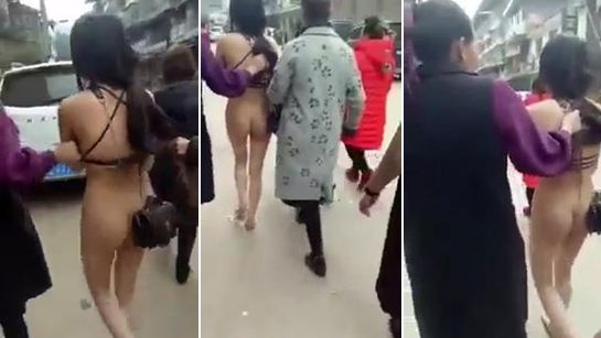 捉姦在床！原配押小三全裸遊街示眾