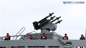 海軍106年敦睦遠航訓練支隊停泊基隆港口開放參觀，參與的磐石軍艦首次停靠基隆港。（記者邱榮吉/攝影）