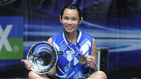 ▲球后戴資穎奪下全英羽球公開賽女單冠軍。（圖／美聯社／達志影像） 