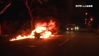 剛保養完就起火　百萬休旅車燒成廢鐵