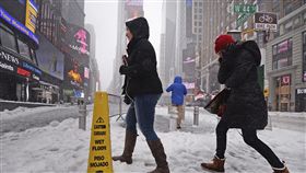 冬季風暴史特拉美國發威(圖／美聯社／達志影像)
