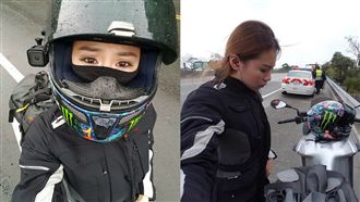 正妹重機環台被攔下　自嘲：太常被追