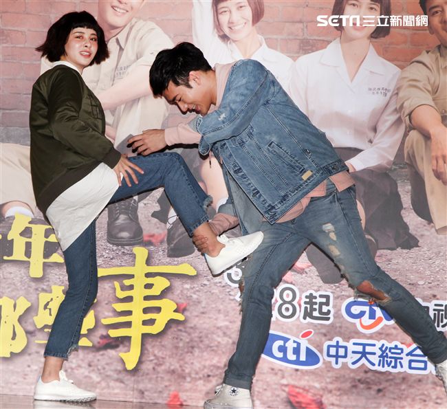 「這些年那些事」演員沈建宏、劉宇珊。（記者邱榮吉/攝影）