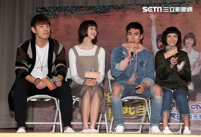 沈建宏、 劉宇珊 、金凱德 、陳志強出席 「這些年那些事」試映會 ，劇中描述眷村的生活。（記者邱榮吉/攝影）