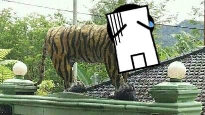 老虎雕像太憨淪笑柄　軍方無奈拆除