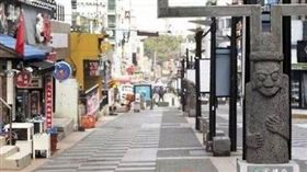 南韓濟州島街上空無一人／朝鮮日報