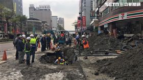 開挖後，順利找到瓦斯漏氣點。