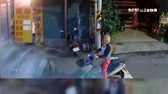 神庇佑！車、號誌桿飛來　嬤無礙閃過