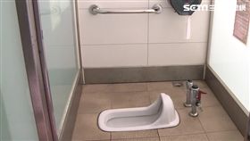 「葡萄公主」貼廁所　民眾尷尬：被看光光-蹲式馬桶-