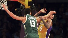 ▲湖人與公鹿之戰（圖／美聯社／達志影像）