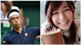 錦織圭,觀月亞子,圖／AP、微博