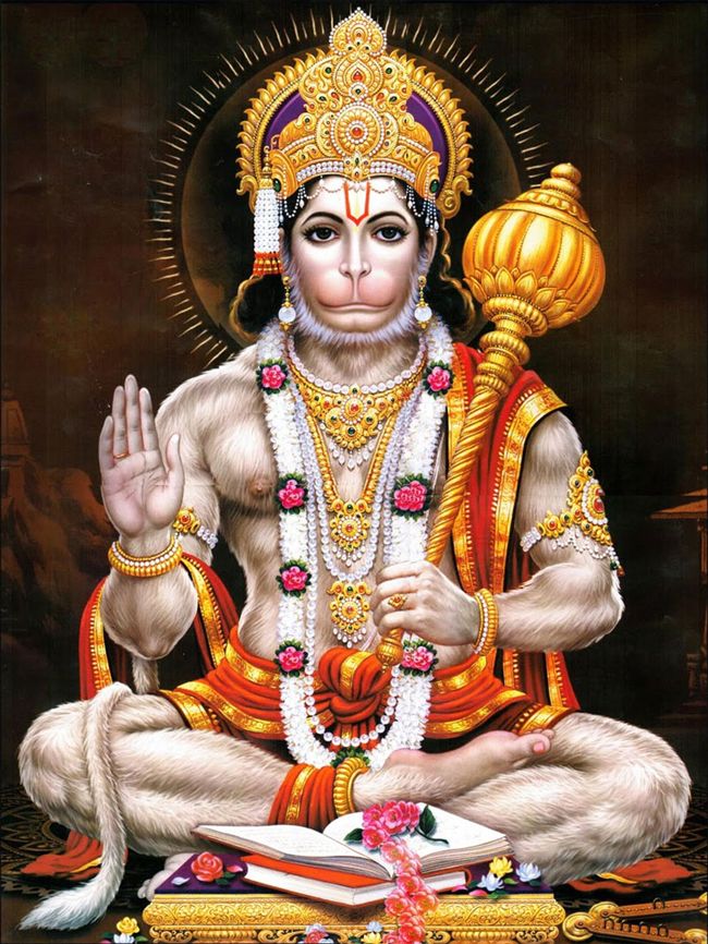 印度教猴神哈奴曼(Hanuman)是《西遊記》孫悟空的原型。(圖/翻攝自thedivineindia.com)