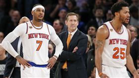 Carmelo Anthony、Derrick Rose和Jeff Hornacek（ap）