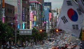 南韓、大陸國旗／微博