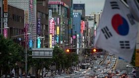 南韓、大陸國旗／微博