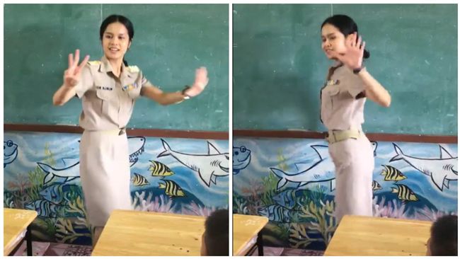 女老師跳舞教九九乘法　網友全瘋了～