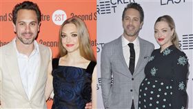 亞曼達塞佛瑞和老公湯瑪斯薩多斯基。（合成圖／翻攝自Us Weekly、Celebrity Baby Scoop）