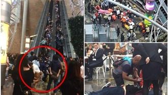 香港旺角手扶梯故障　人疊人摔成一團