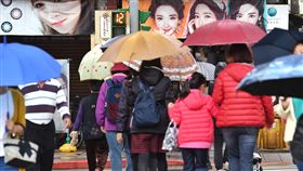 下雨,降雨,天氣,氣象,寒流,冬天,濕冷
圖／中央社