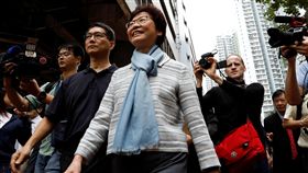 香港特首選舉候選人前政務司司長林鄭月娥（圖／路透社／達志影像）