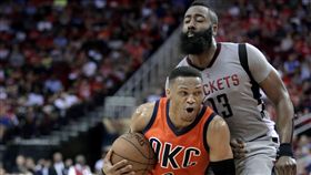 ▲哈登與威少，都值得獲頒MVP。（圖／美聯社／達志影像）