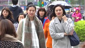 冬天、寒流、冷氣團、天氣、氣象、圍巾