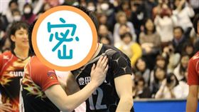 日本,V League,排球,明星賽,山本湧,高松卓矢,接吻 
圖／翻攝自aiku Twitter