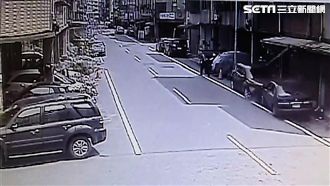 怪賊偷車運乙炔鋼瓶　失控自撞赤腳逃