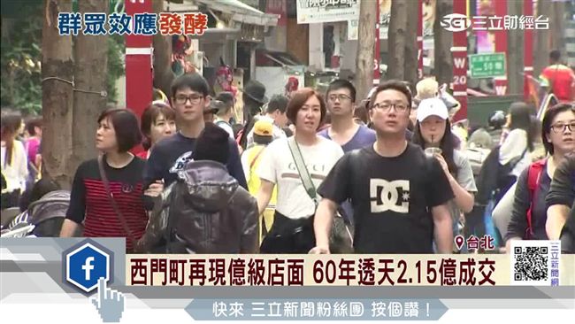 觀光客加持買氣！西門町再現億級店面
