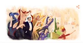 俄派芭蕾創始人Sergei Diaghilev。（圖／翻攝自Google Doodle）