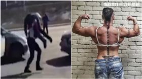 開車挑釁遇女力士 俄男被扛扔車廂