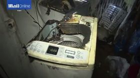 三星,洗衣機,爆炸　圖／翻攝自《每日郵報》