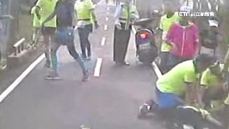 路跑突休克！消防員、護理師聯手救人