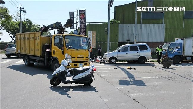 疑車速過快釀禍　騎士撞清潔車彈飛亡