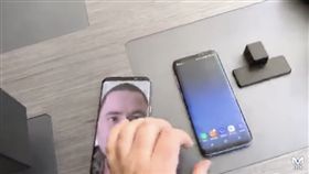 三星　Galaxy S8　翻攝影片　臉部辨識