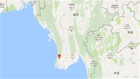 緬甸霸辛河（Pathein River）位置圖（圖／翻攝自Google Map）