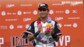 ▲統一獅郭阜林獲選單場MVP。（圖／記者蕭保祥攝）