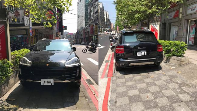 百萬名車放立院車證　違停堵死人行道